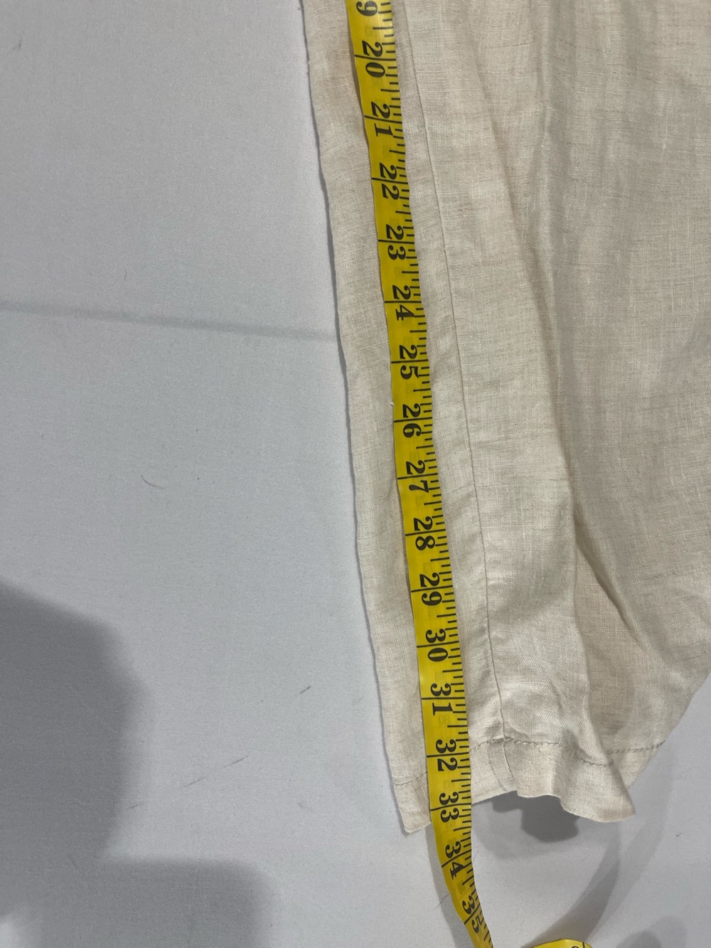 Tommy Bahama Relax Men’s Ivory Cream 100% Linen Drawstring Medium Pants - Picture 13 of 13
